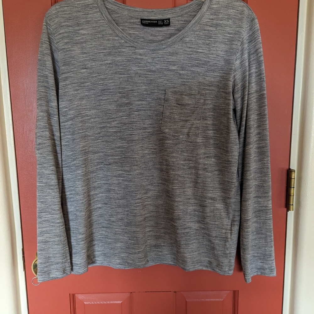 Icebreaker Women's Grey Merino Tabi Collection Top - Size XS
